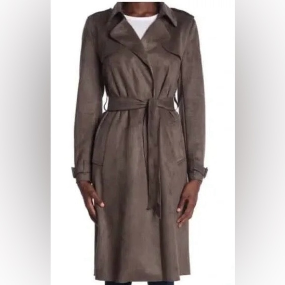 Philosophy Suede Trench Coat